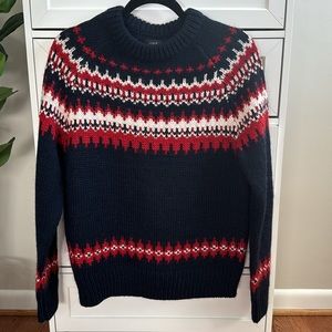 J. Crew Alpaca/Wool Blend Fair Isle Sweater
